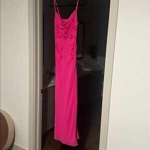 Hope and Ivy-Vibrant Pink Sleeveless Dress